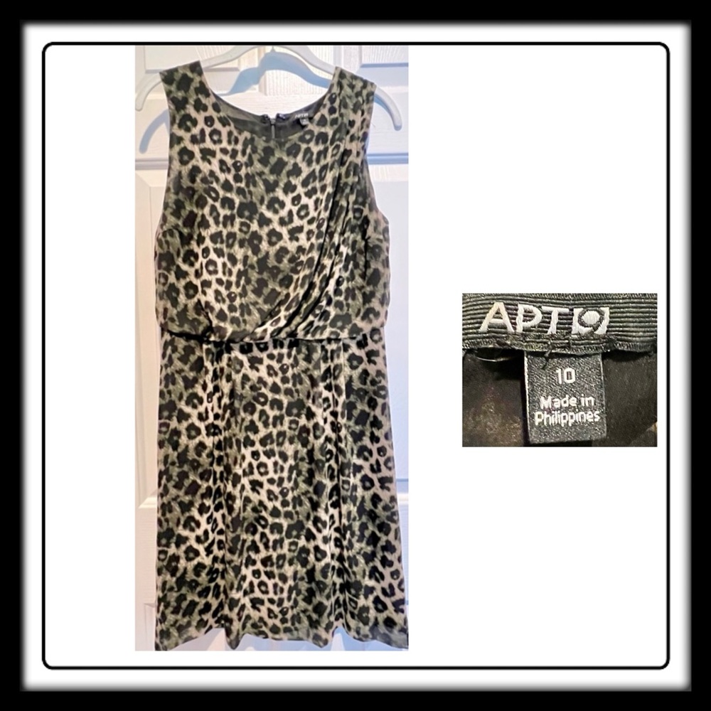 Dress - Apt. 9 - soft animal leopard print - black tan - size 10 - new W/O tags - Picture 11 of 11